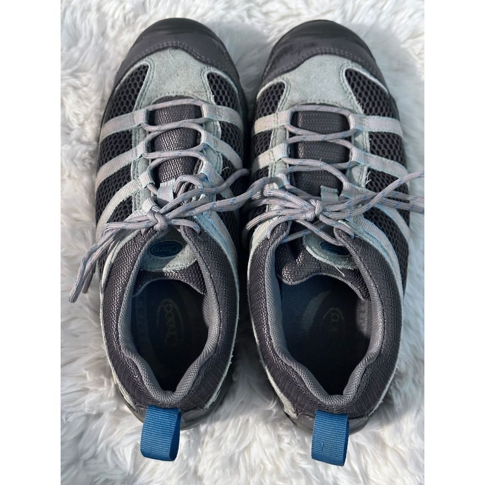 Chaco Redrock Marine Hiking Shoes Womens 6.5 Gray Blue Mesh Low Top Sneakers